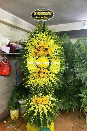 Vòng hoa tang lễ Cầu Giấy